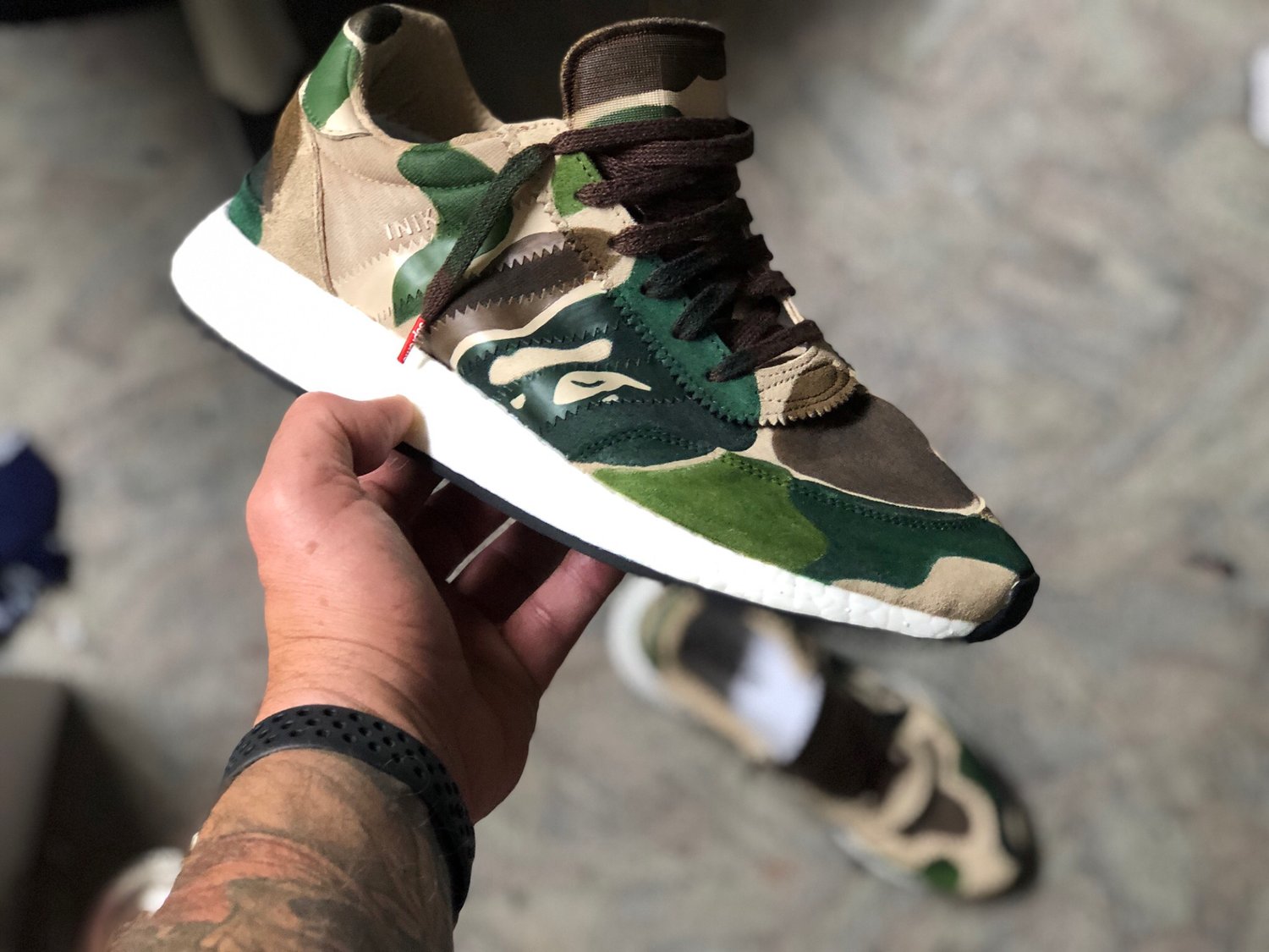 Image of Adidas Iniki Big Bape Camo Customsneakers