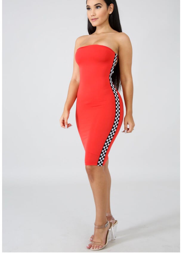 Image of Motorsport tube top dress