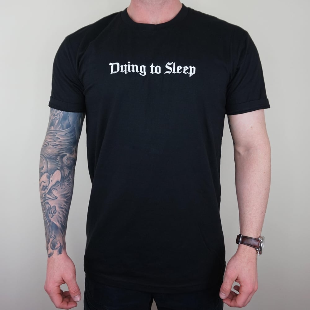 Image of Dying to Sleep Embroided Black Tee