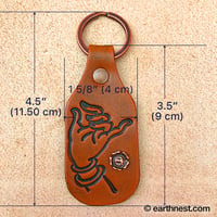 Image 3 of Leather Key Chain - Buddha Hand
