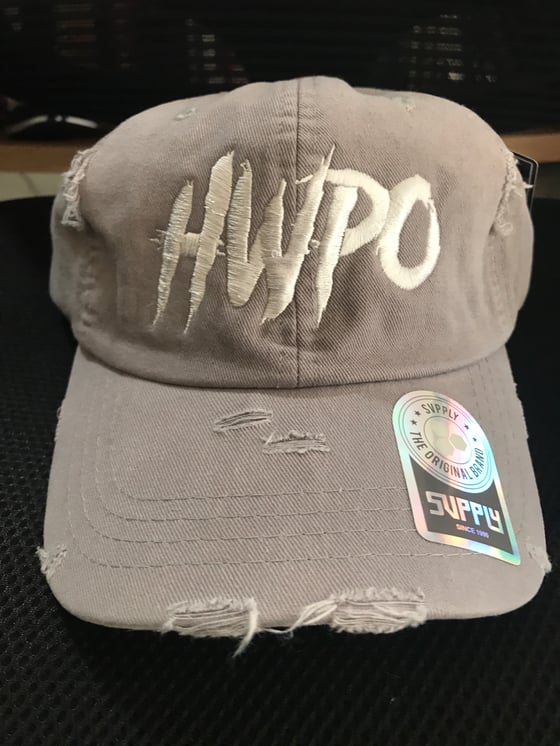 Image of Grey Distressed Dad Hat