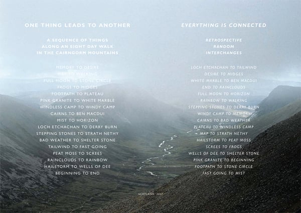 Image of Richard Long: One Thing Leads to Another – Everything is Connected Ltd Ed Poster