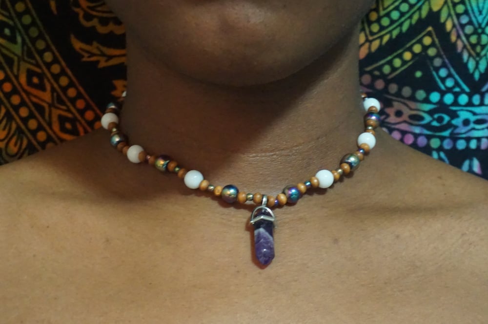 Image of African Amethyst Healing Necklace