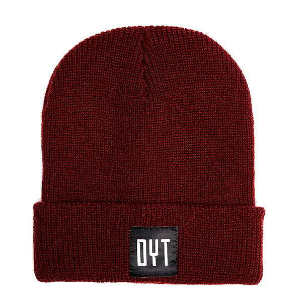 Image of BEANIE DYT BURGUNDY