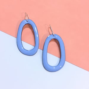 Image of Enamel hoops - Sky blue