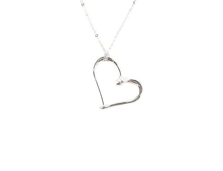 Heavy Metal Heart Pendant Necklace