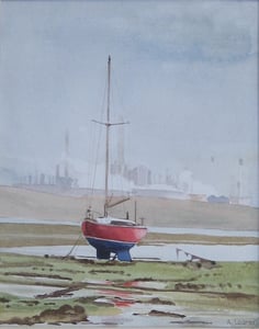 Image of Red Yacht, Angle Bay