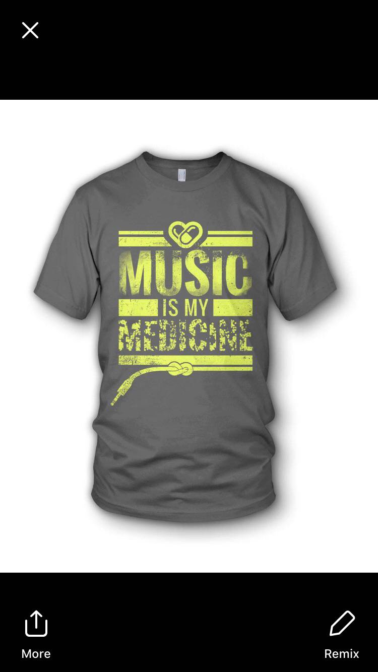 Image of Music Is My Medicine - Yellow On Grey - MIND