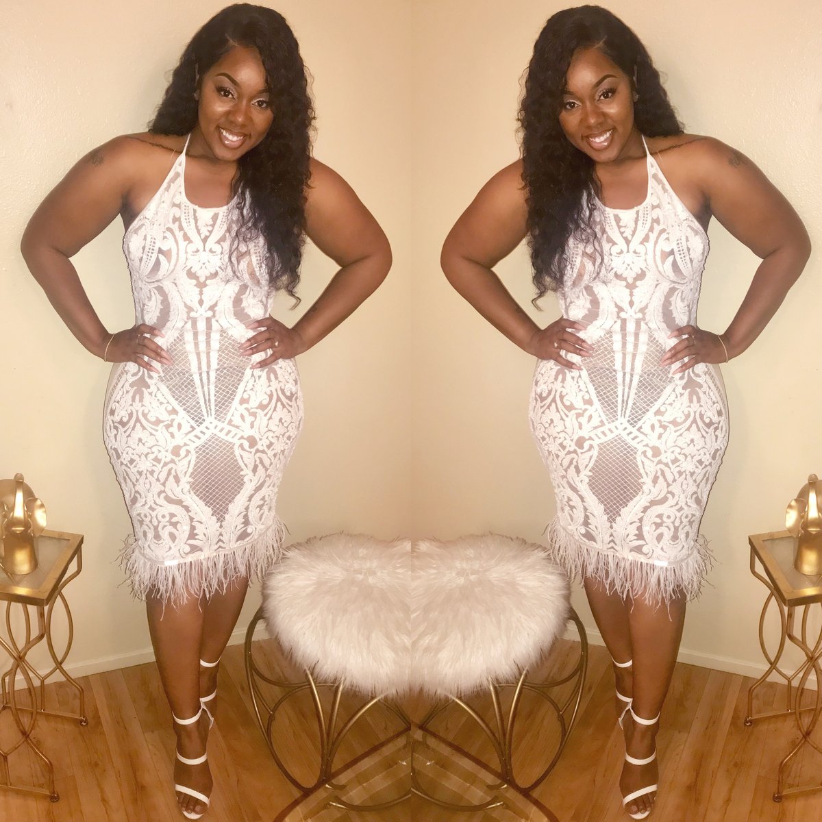 Fancy Halter Top Dress | Plus Size Fashionz