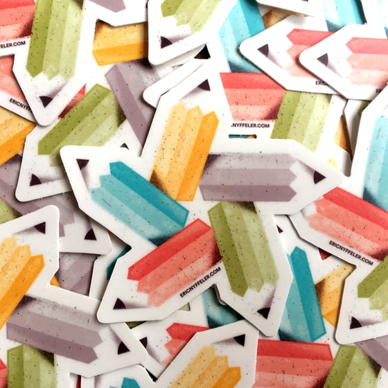 Image of Pencil Star Sticker