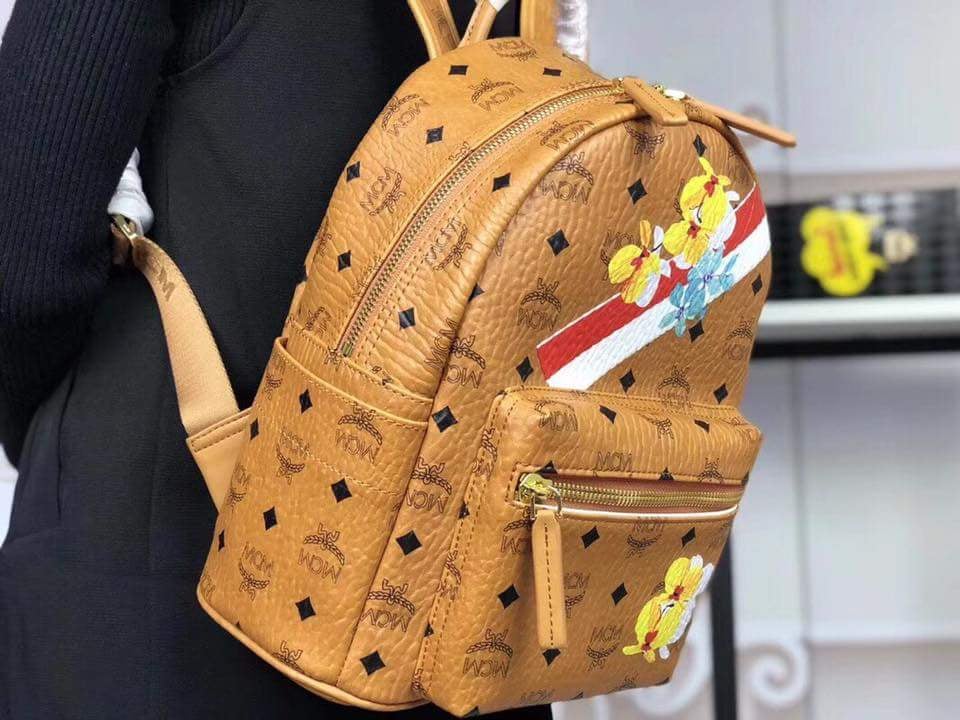 mcm backpack tan