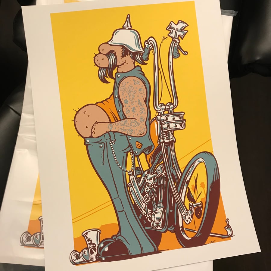 Image of Biker Terry print