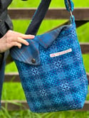 Upcycled Welsh wool cross body bag