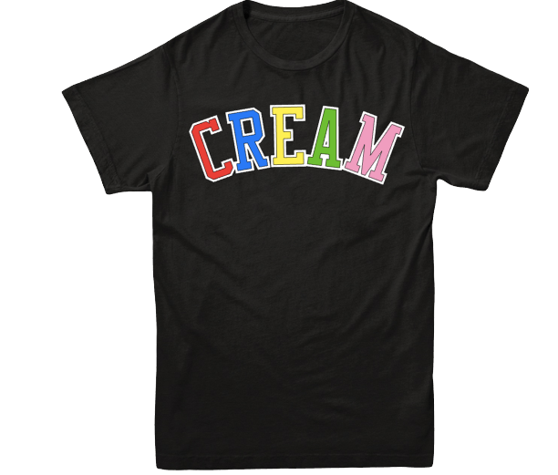 Image of Black Multi-Color Cream Tee