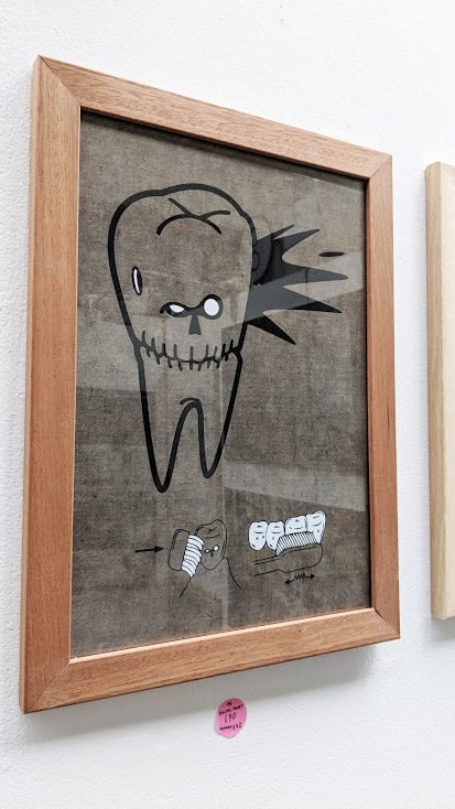 Angry Tooth Skull Print