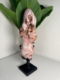 Image 1 of GROOVY AND BUBBLY PINK AMETHYST FREEFORM ON CUSTOM STAND -BRAZIL-