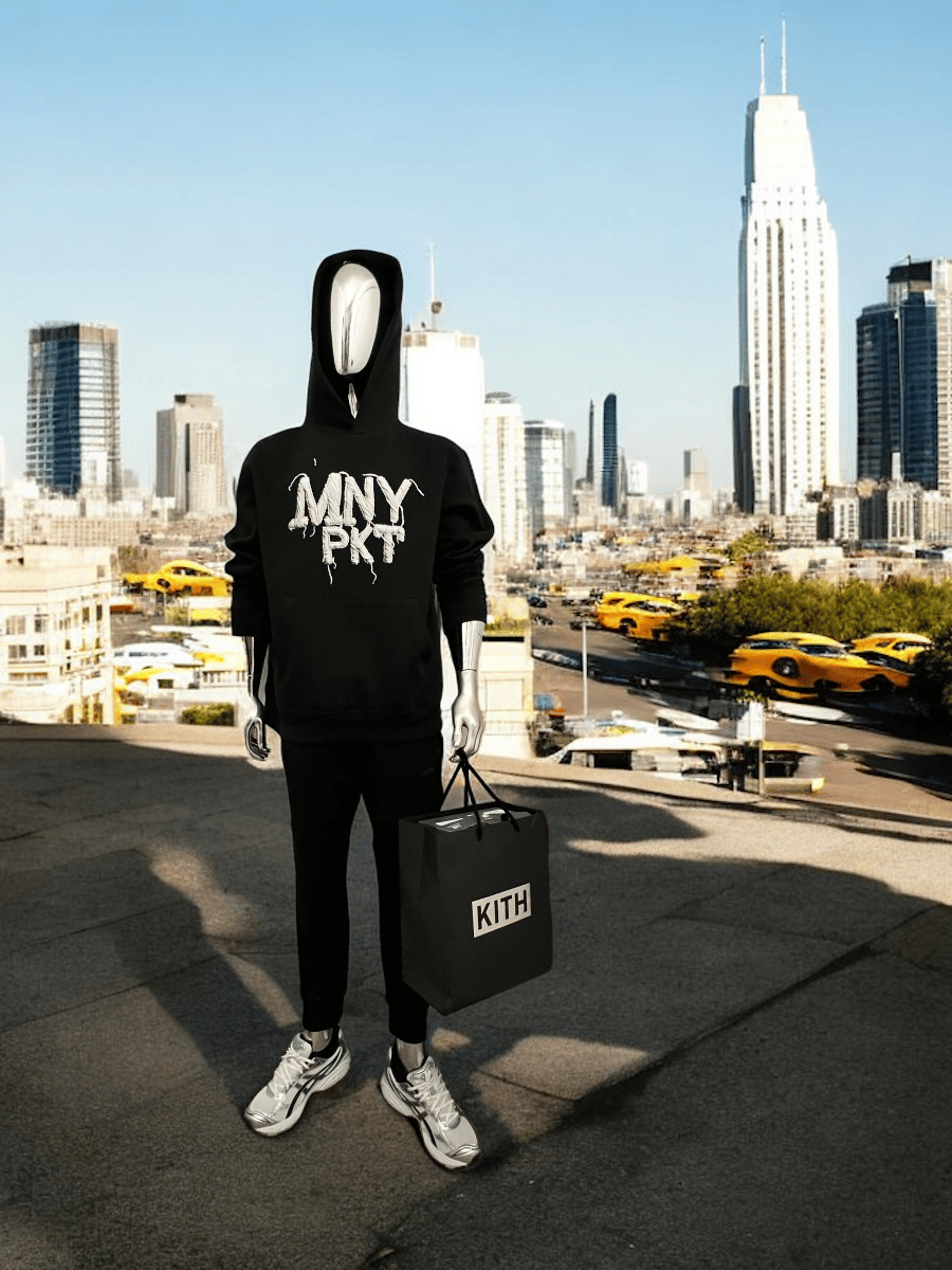 “RAW STITCH” HOODIE// BLACK