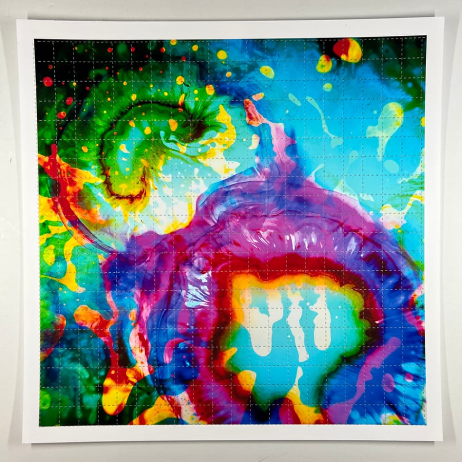 Image of "Acid Drop" - Large Format 12" Blotter Art