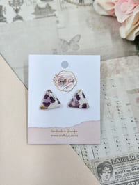 Snow Leopard Triangle Studs