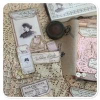 Image 10 of Replica DMC French Thread box full of vintage lace samples