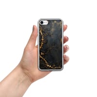 Image 5 of Gold and Black Tattered Texture Gnarled Roots Goth Inspired Clear Case for iPhone®