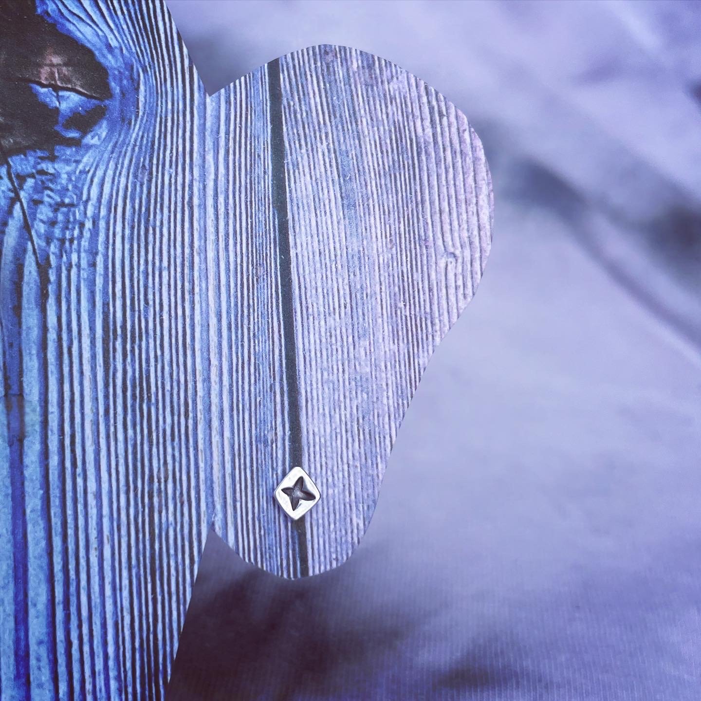 Image of Handmade Sterling Silver Four Point Star Stud Earrings