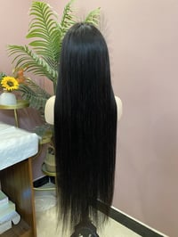 Image 2 of Fringe wig |Indian hair| straight hair| 3 x1 lace wig | 250% density 