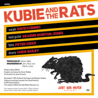 Image 2 of KUBIE and the RATS "Turtle Dove" single (JAW036) black, gray, red, and test pressing