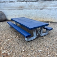 Image 1 of School Yard picnic Table ‘Navy,Grey’