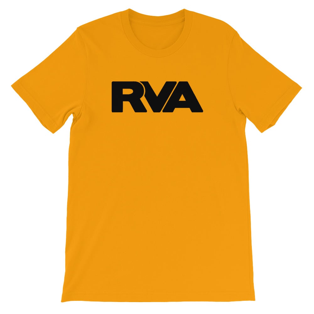 Image of RVA Logo Shirt - Gold with Black Logo (Unisex)