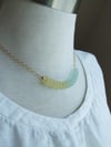 Pastel Yellow & Seafoam Sea Glass Necklace