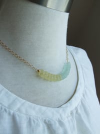 Image 3 of Pastel Yellow & Seafoam Sea Glass Necklace