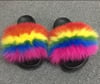 Rainbow Mink Slippers