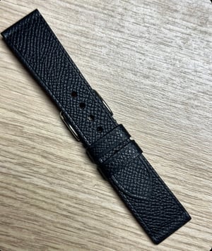 Image of Black French Calfskin Watch Strap N°2