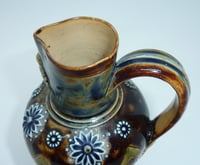 Image 4 of Doulton Lambeth Mask Spout Ewer/Vase