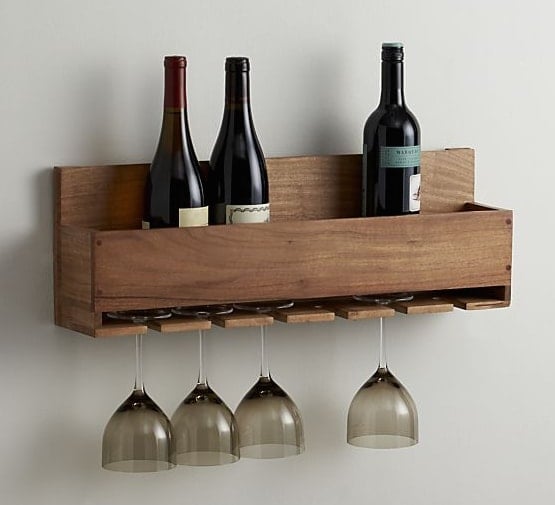 Image of Wine Bottle and Stemware Rack