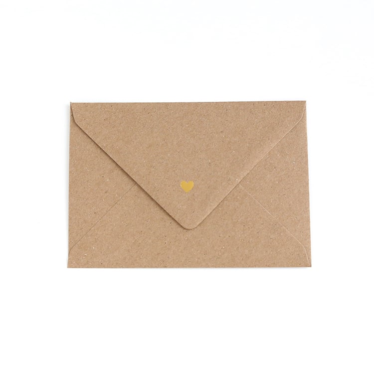 Image of ENVELOPPE KRAFT / COEUR DORÉ