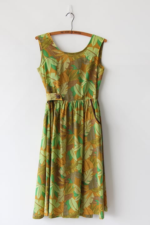 Image of SOLD Jungle Leaves Wrap Dress