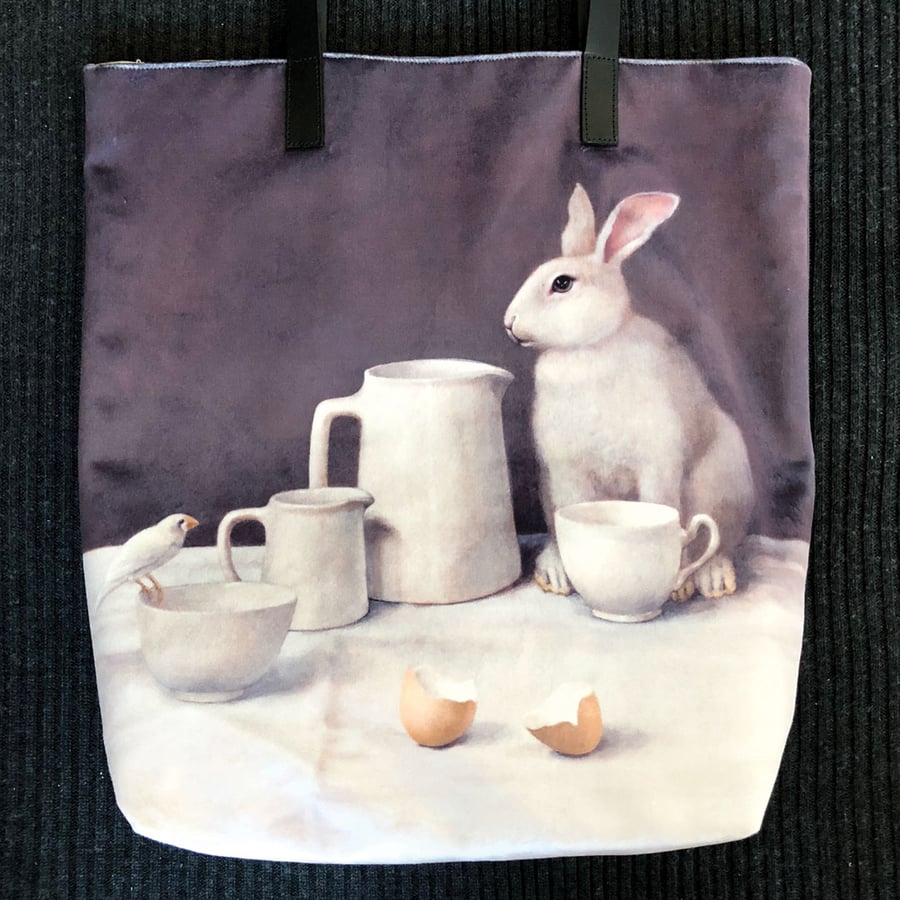 Image of Velvet White Rabbit Bag