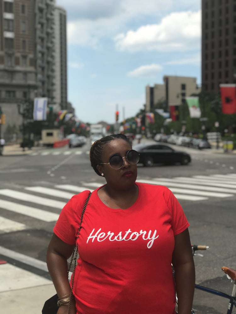 Image of Herstory T-Shirt  - Red & White