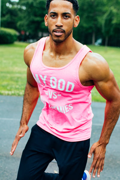 Image of Pink MGVME Unisex Tank Top