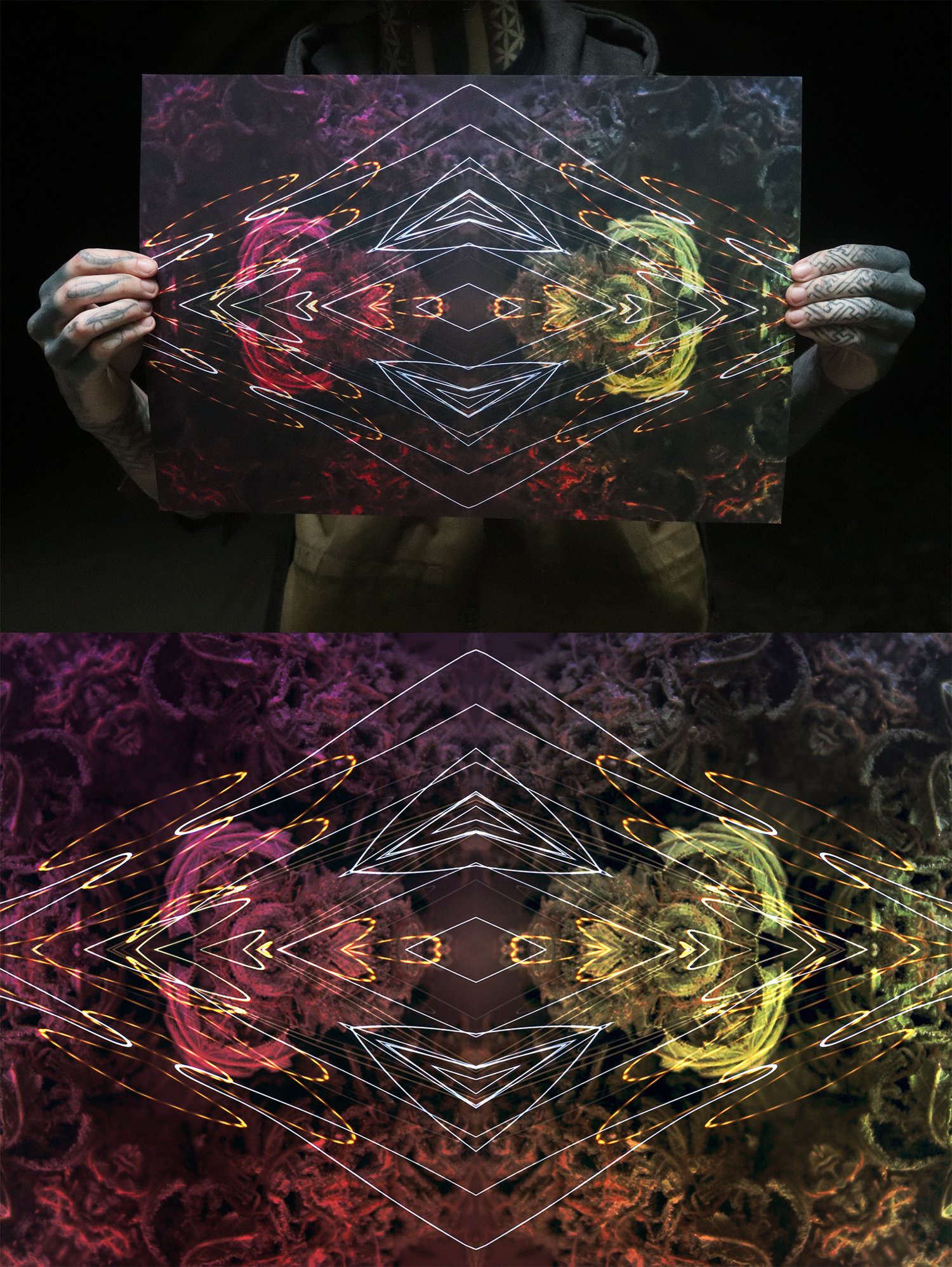 Image of Abstract Cannabis Art Print