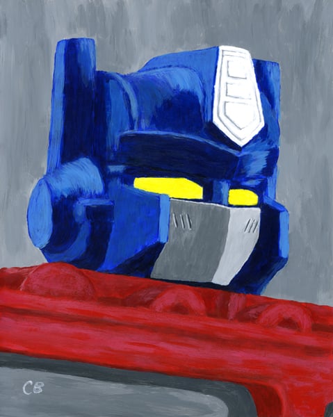 Image of Transformers Optimus Prime original acrylic painting