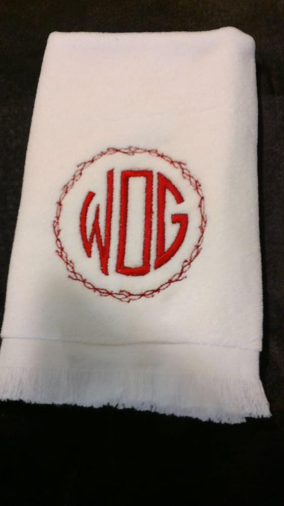 Image of MONOGRAMMED TOWELS