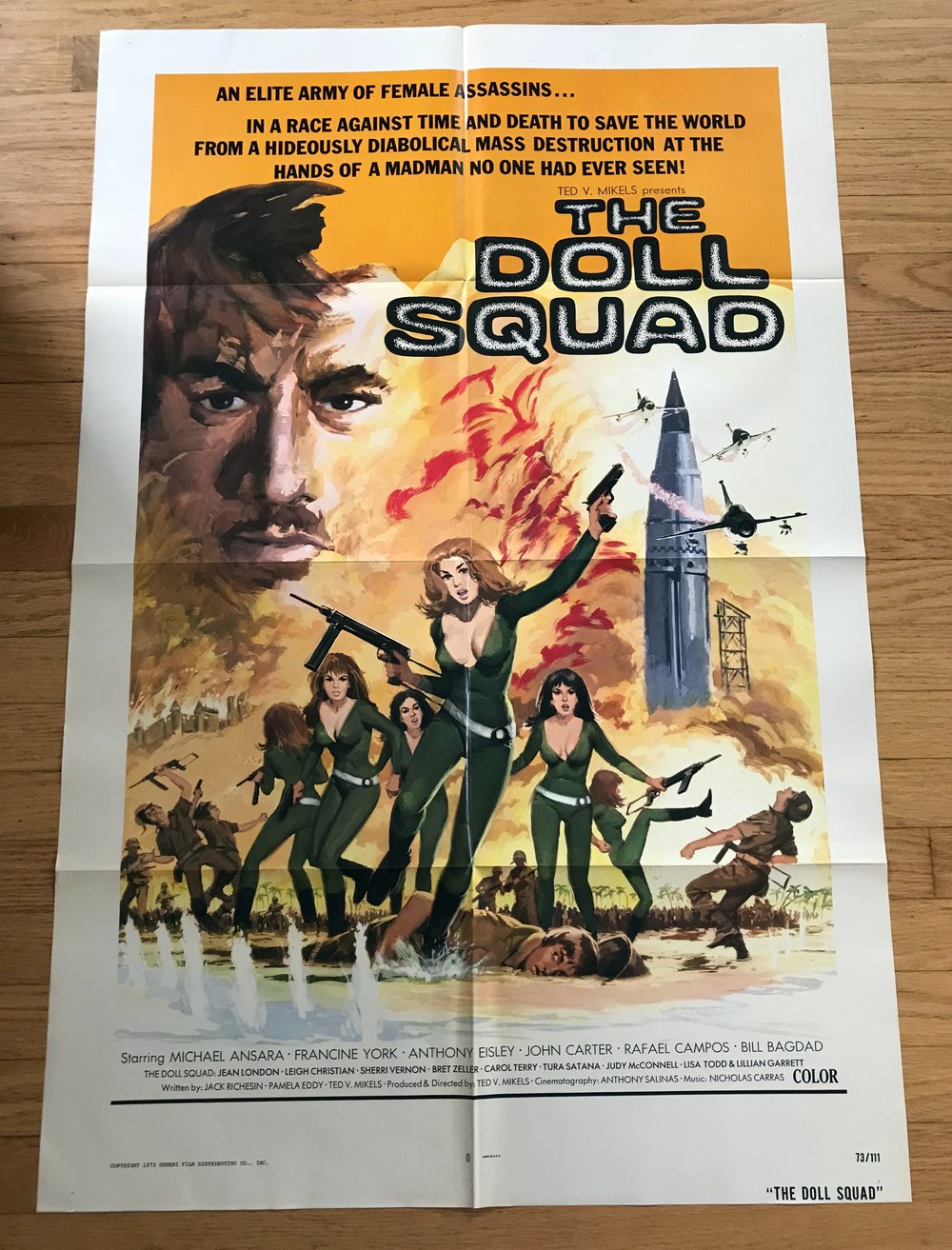 1973 THE DOLL SQUAD Original U.S. One Sheet Movie Poster