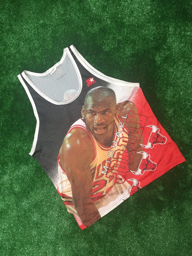 Image of Vintage Michael Jordan Chicago Bulls Starter Jersey (Size Large)