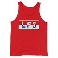 LFS DRIP LOGO RED TANK RED WHITE AND BLUE PRINT
