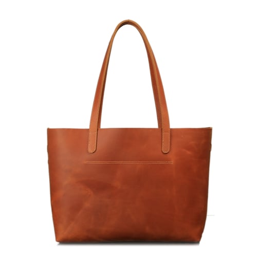Image of Handmade Vegetable Tanned Full Grain Leather Women Tote Bag, Shopping Bag, Shoulder Bag ZB01