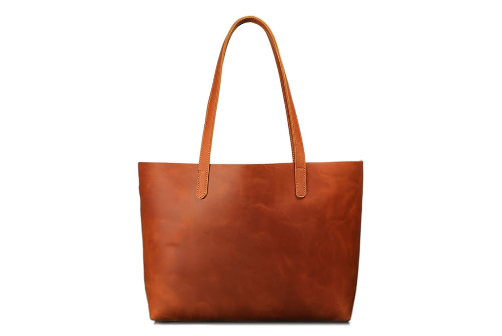 Tan leather tote bag sale Clearance