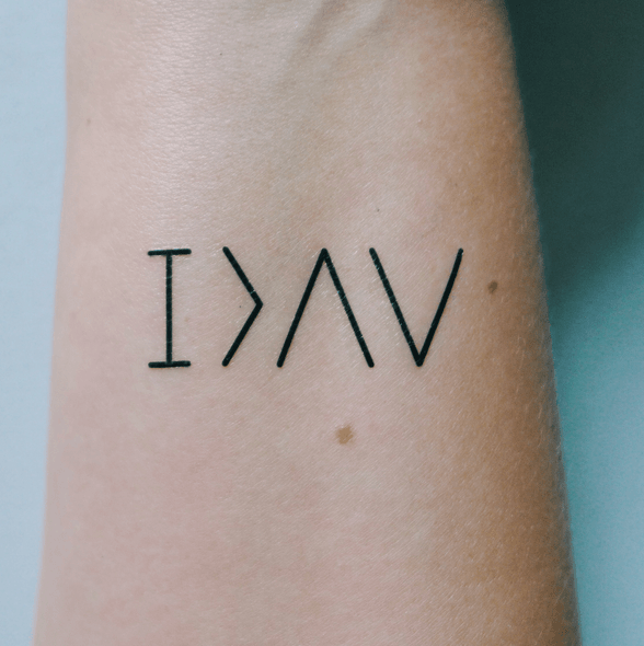 Image of Temporary Tattoo "I am greater than the highs and lows"